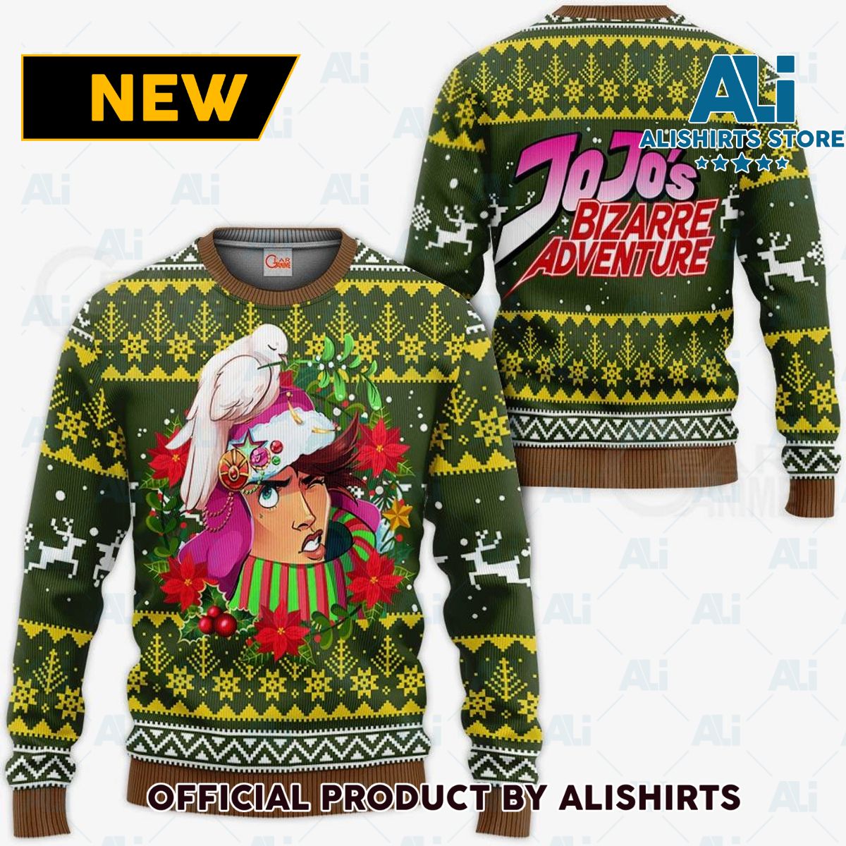 Joseph Joestar Ugly Christmas Sweater Jojo‚ÄôS Bizarre Adventure Anime