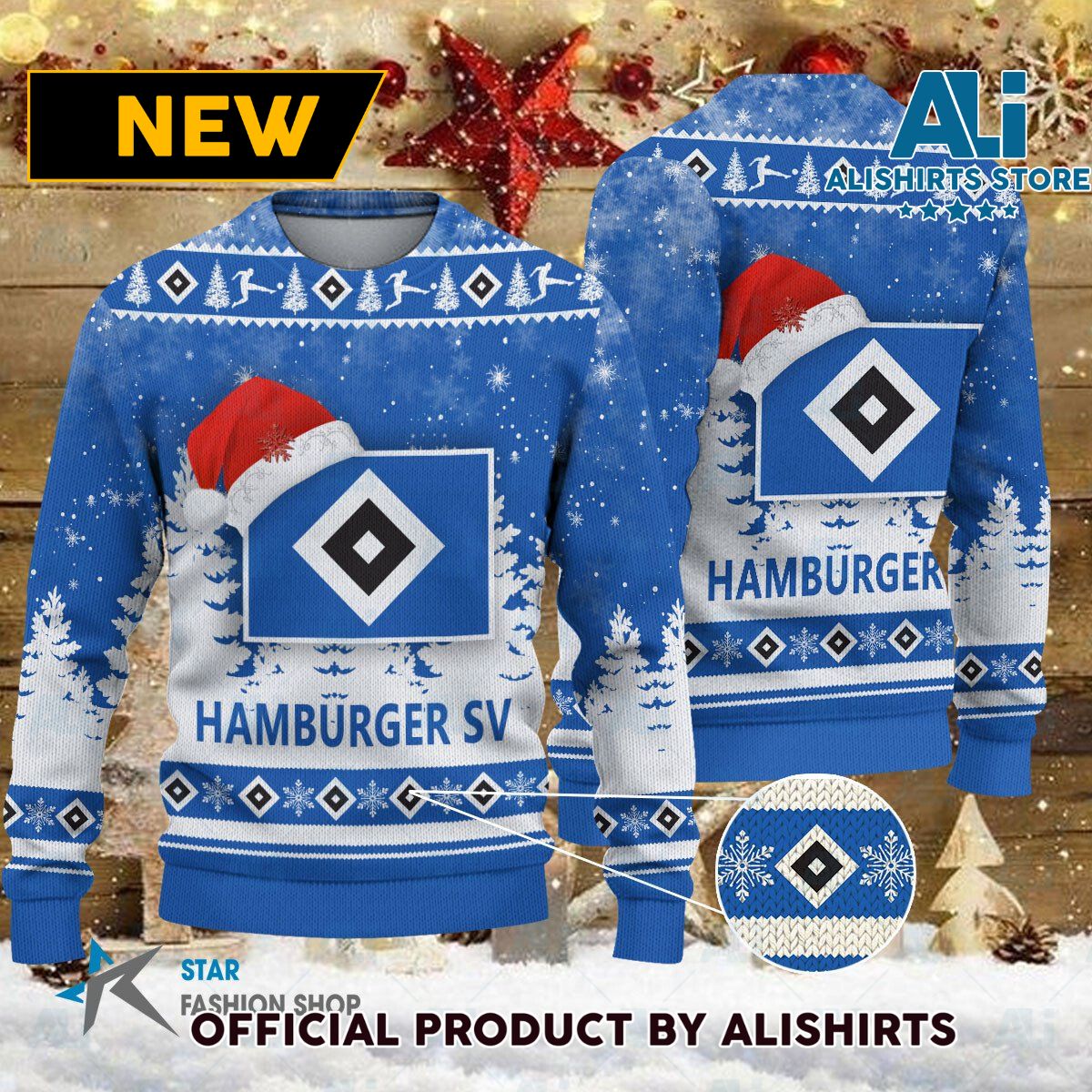 Hamburger SV Bundesliga Football Christmas sweater jumper