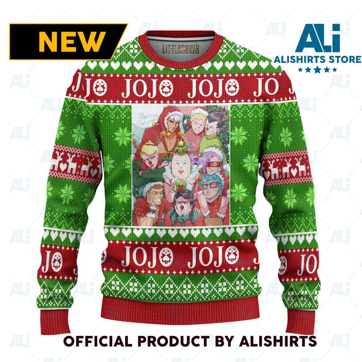 Jojos Bizarre Adventure Anime Ugly Christmas Sweater Custom