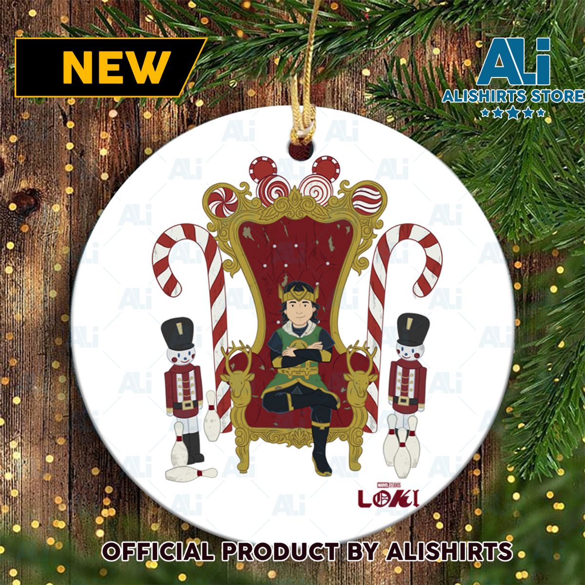 Marvel Loki Kid Loki On The Christmas Throne Marvel Ornaments