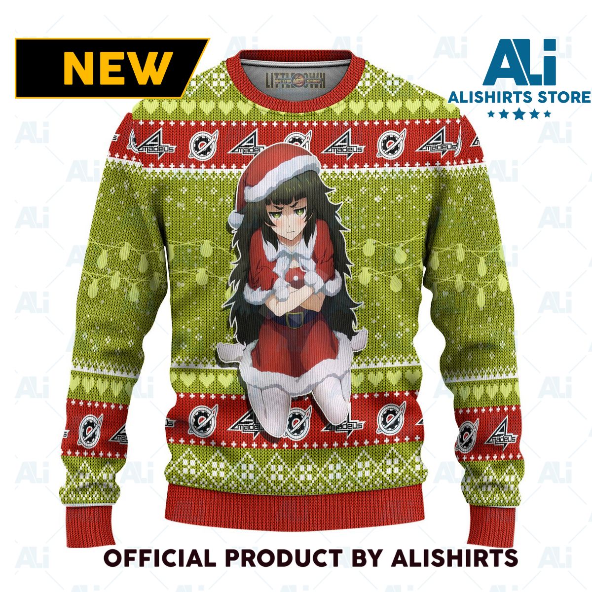 Maho Hiyajo Anime Ugly Christmas Sweater Custom Steins Gate