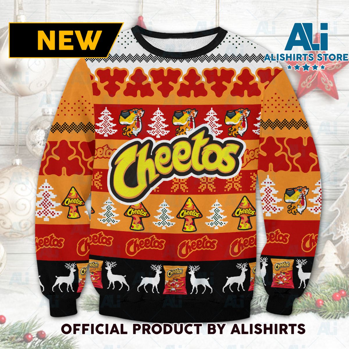 Cheetos Ugly Christmas Sweater