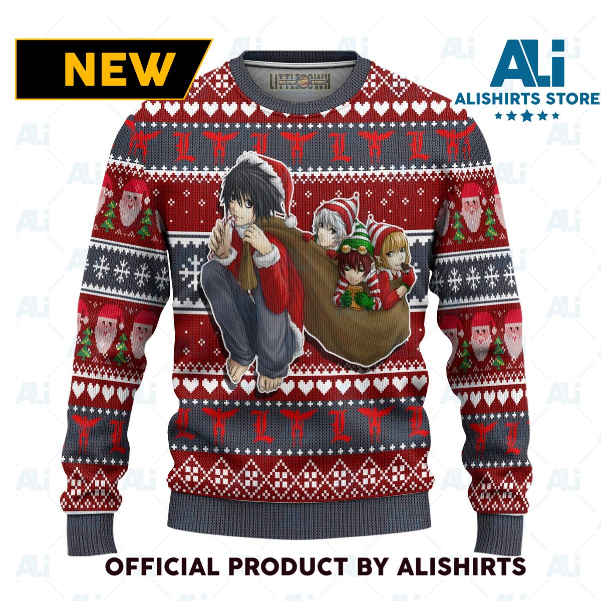 Death Note Anime Ugly Christmas Sweater Custom