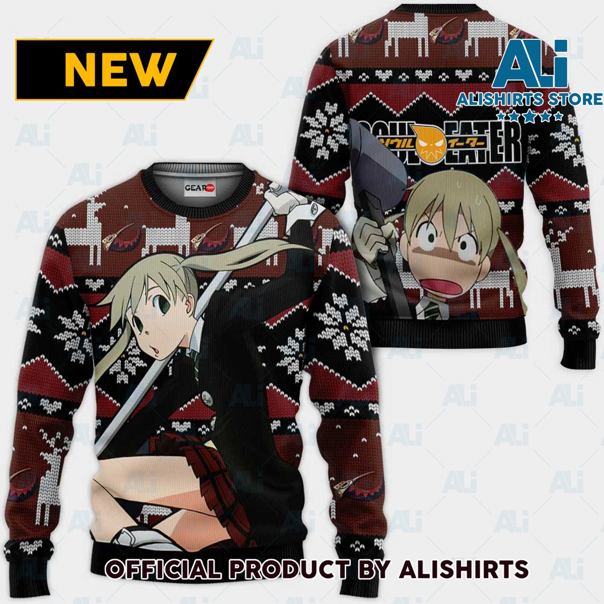 Maka Albarn Ugly Christmas Sweater Custom Anime Soul Eater