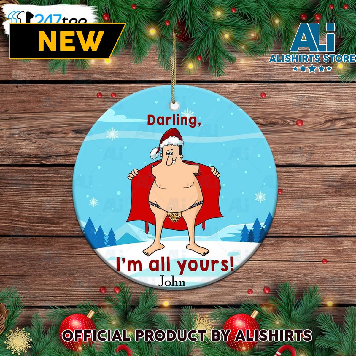 Personalized Darling Im All Yours Ornament Gift For Wife