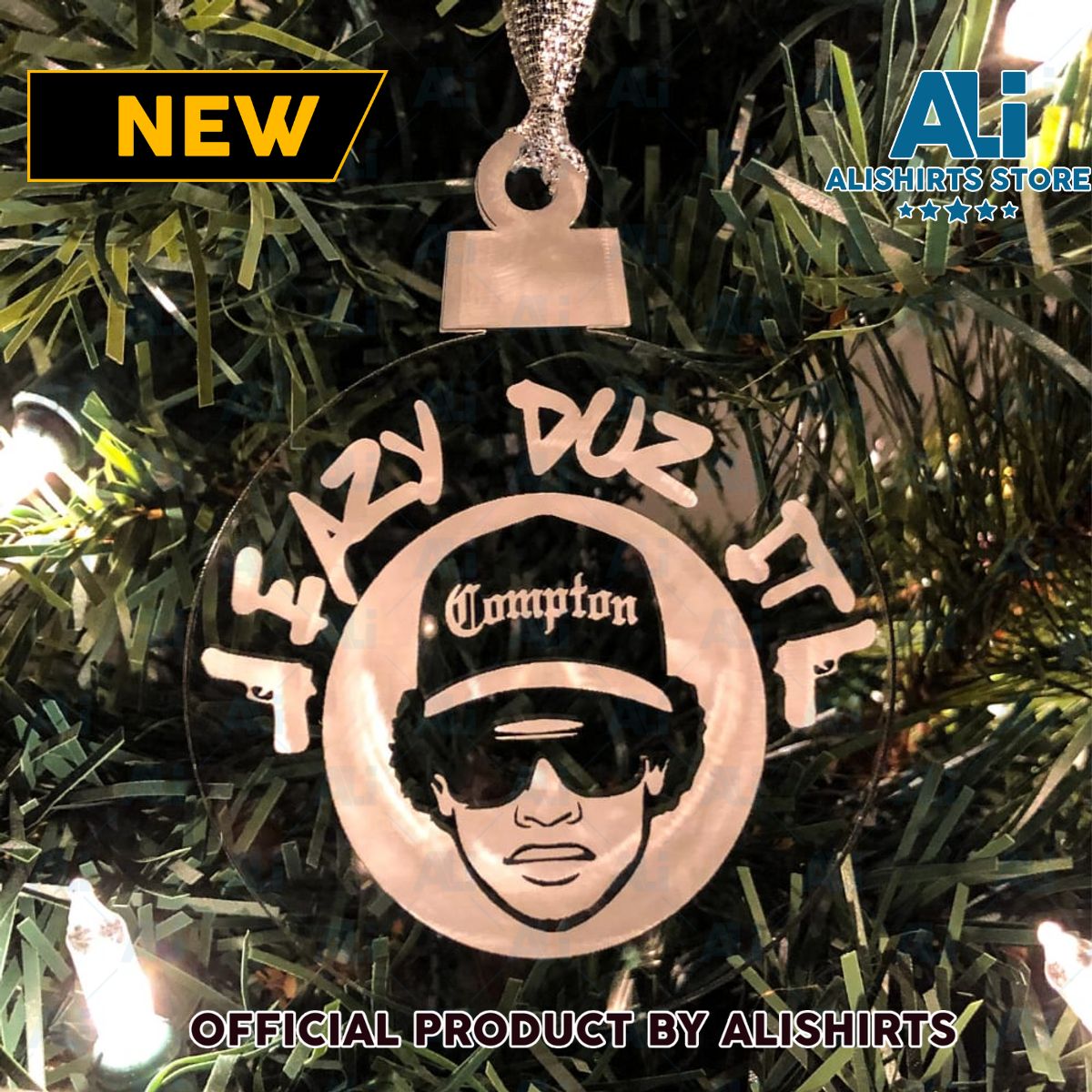 Eazy E Rapper 90s Hiphop Christmas Ornament