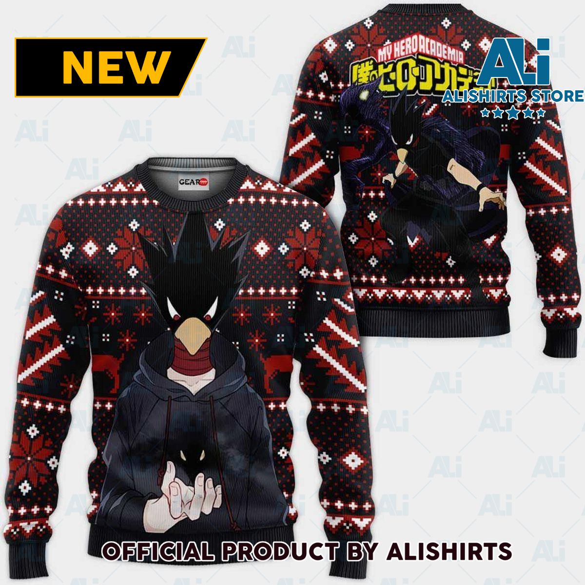 Fumikage Tokoyami Ugly Christmas Sweater Custom Anime My Hero Academia