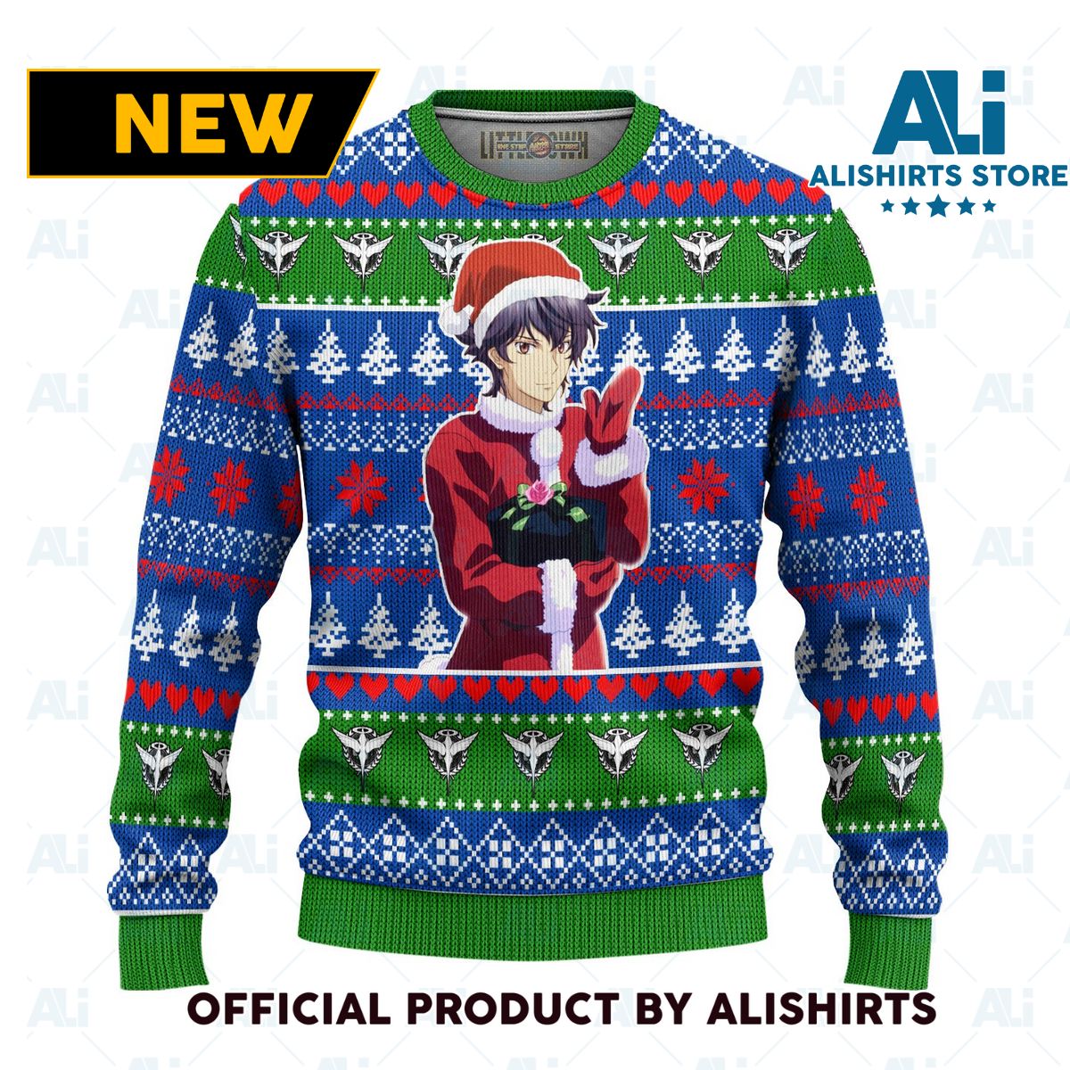 Setsuna F Seiei Anime Ugly Christmas Sweater Custom Gundam