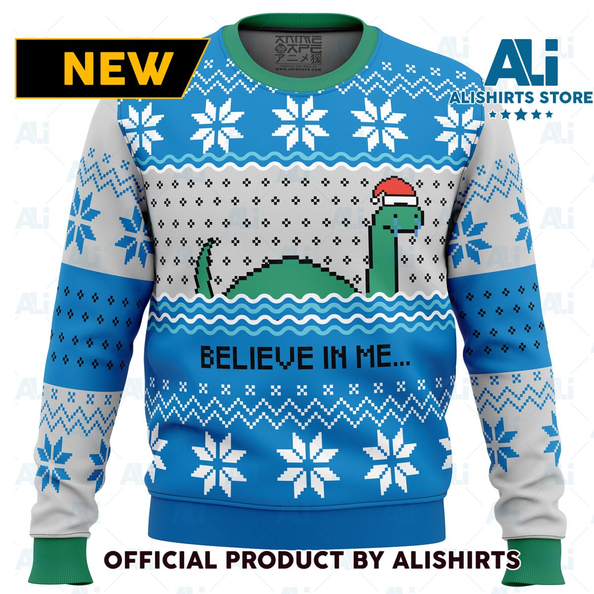 Believe in meNessie Ugly Christmas Sweater