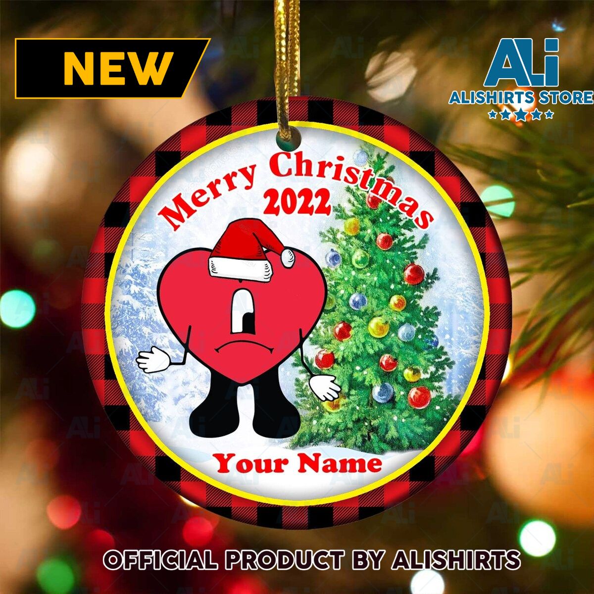 Merry Christmas 2022 Sad Heart Christmas Ornament