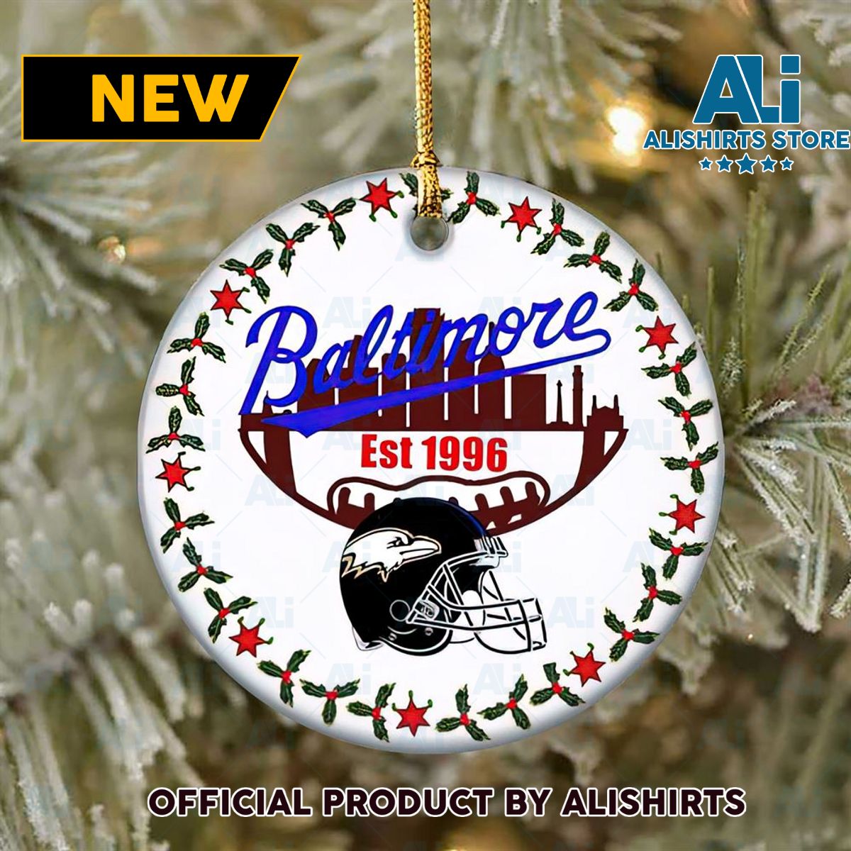 Baltimore Ravens Football Hallmarks Personalized NFL Ornaments 2022