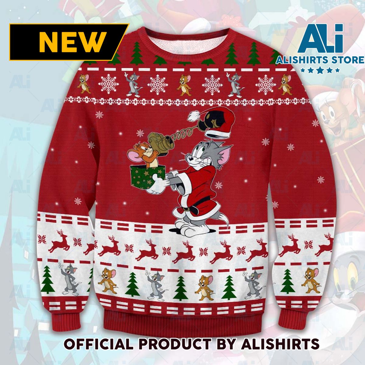 Tom & Jerry Christmas Ugly Sweater
