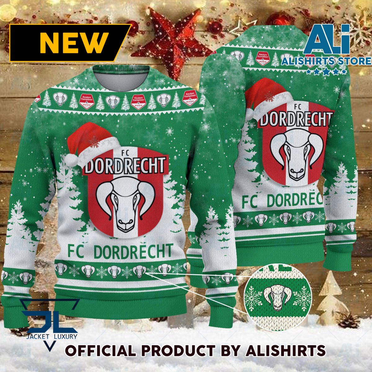 FC Dordrecht Eredivisie Ugly Christmas sweater