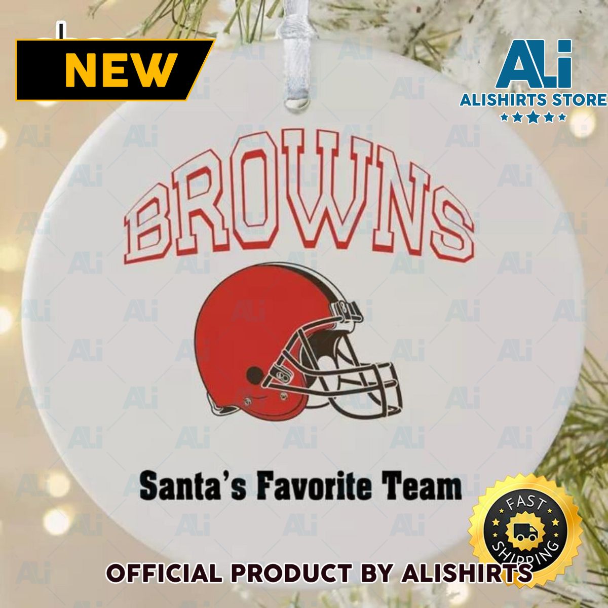 NFL Cleveland Browns Personalized NFL Football Ornaments