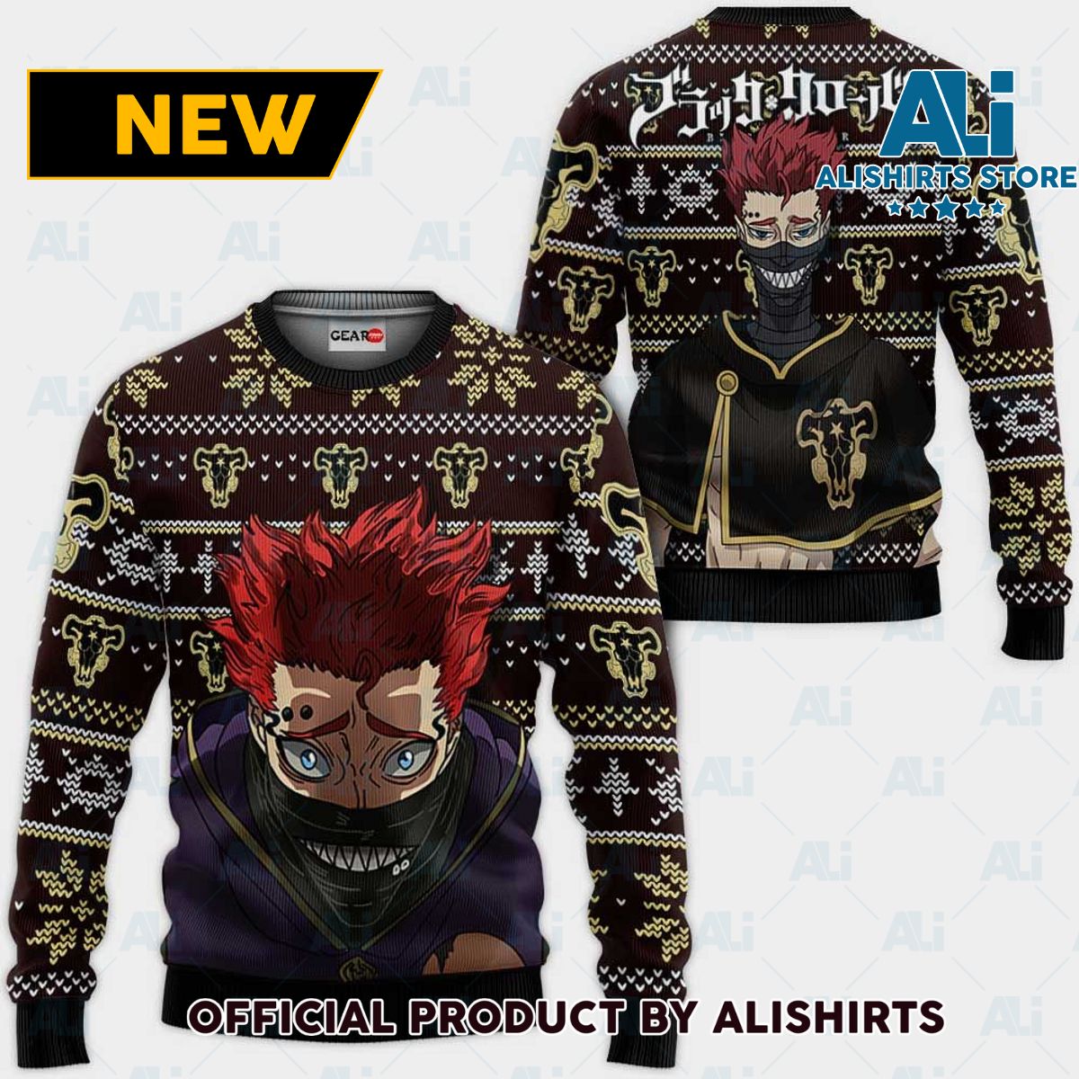 Ideale Zora Ugly Christmas Sweater Custom Anime Black Clover