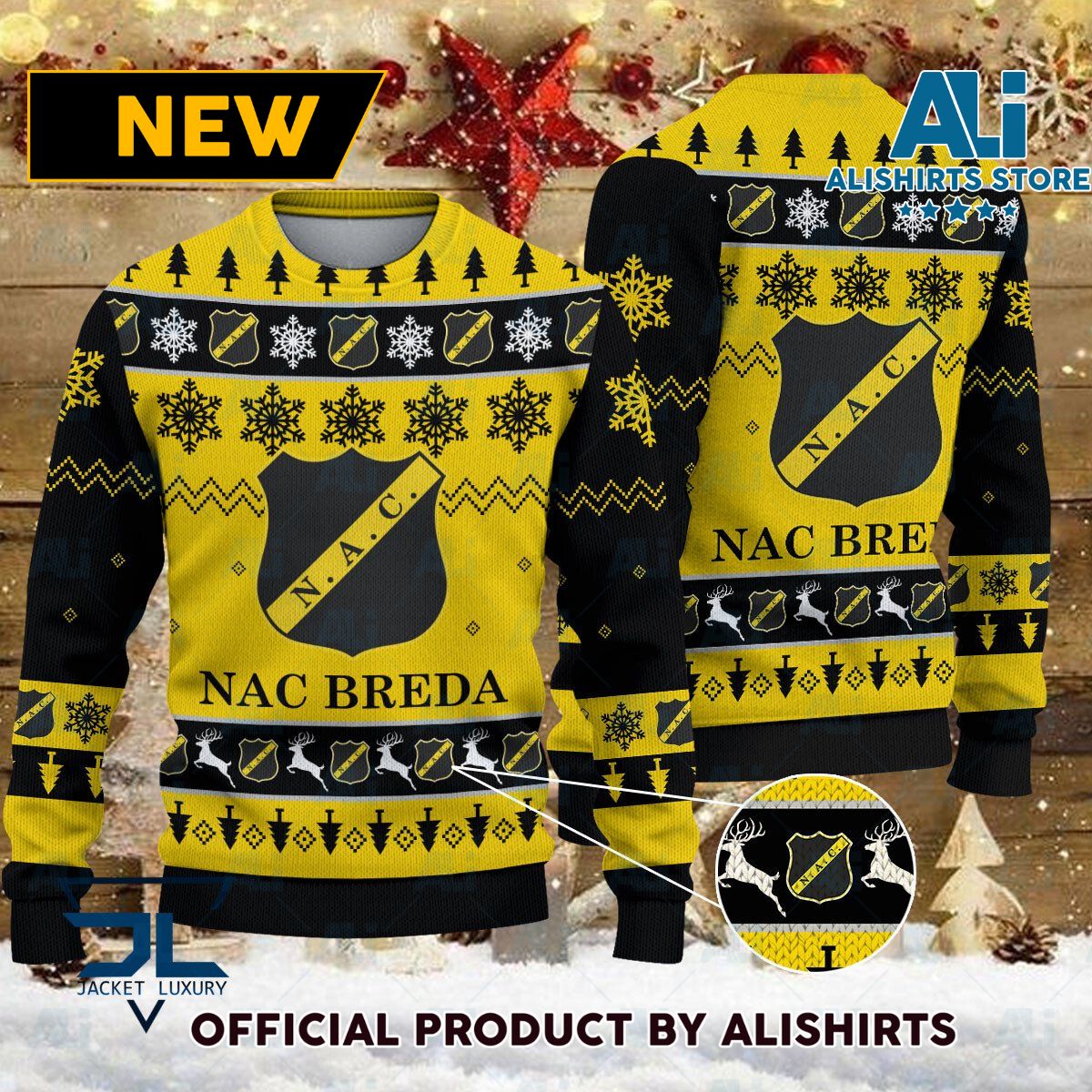 NAC Breda Eredivisie Ugly Christmas sweater