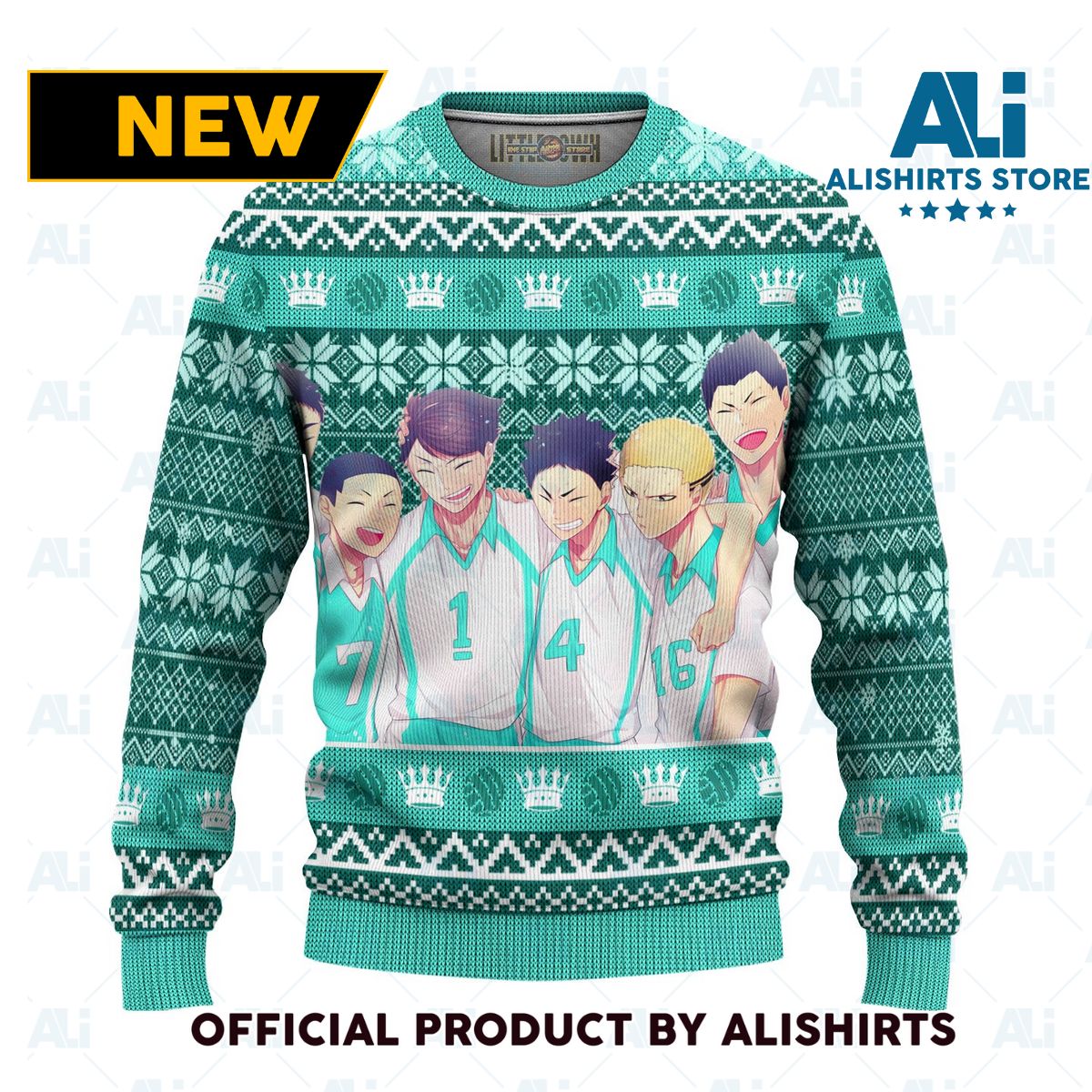 Aoba Johsai High Ugly Christmas Sweater Haikyuu Anime