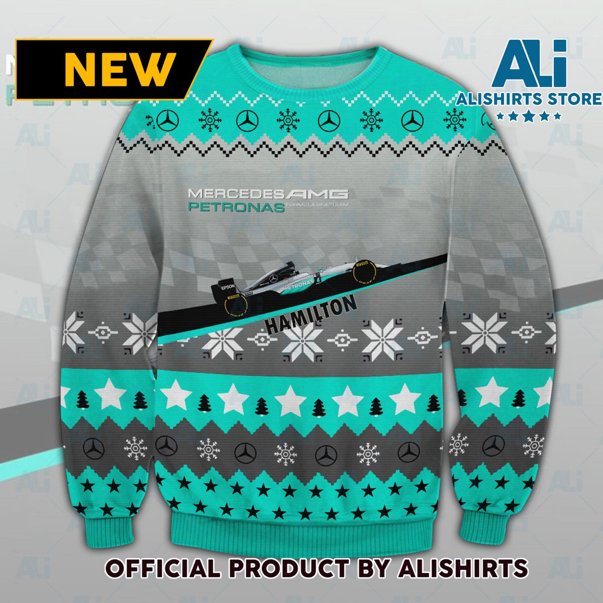 Mercedes Formula Ugly Christmas Sweater