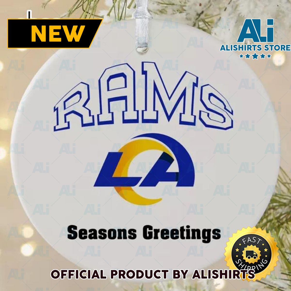 NFL Los Angeles Rams Personalized NFL Football Ornaments