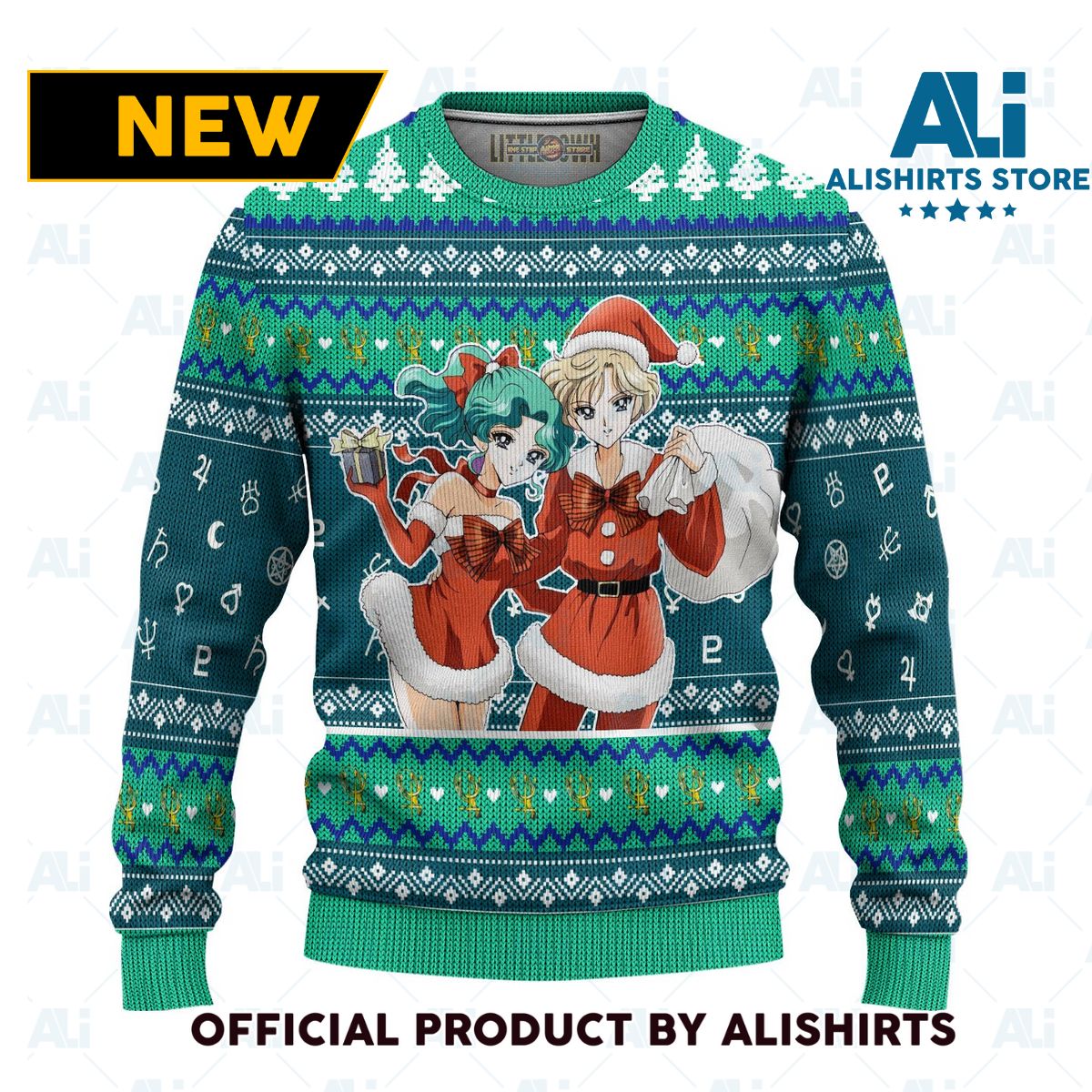 Sailor Neptune Ugly Christmas Sweater Sailor Moon Anime