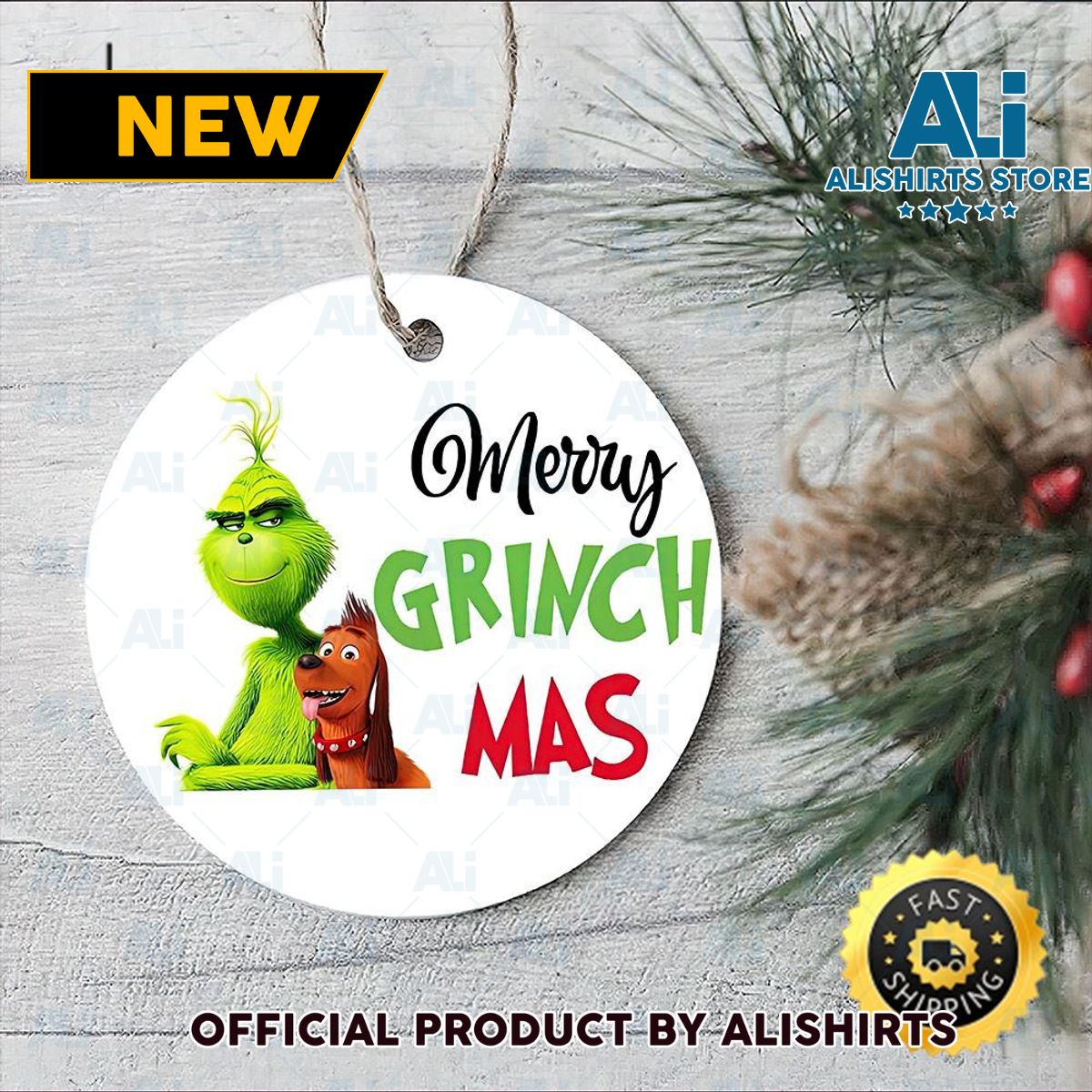 Grinch Face Ornament Christmas Grinch Lover Gift Christmas Grinch Christmas Tree Ornament