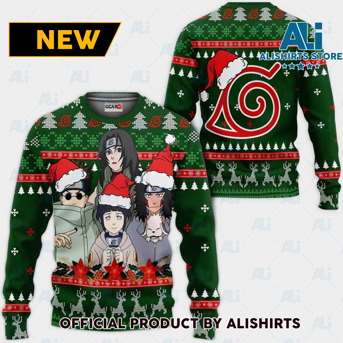 Konoha Team 8 Ugly Christmas Sweater Custom Nrt Anime