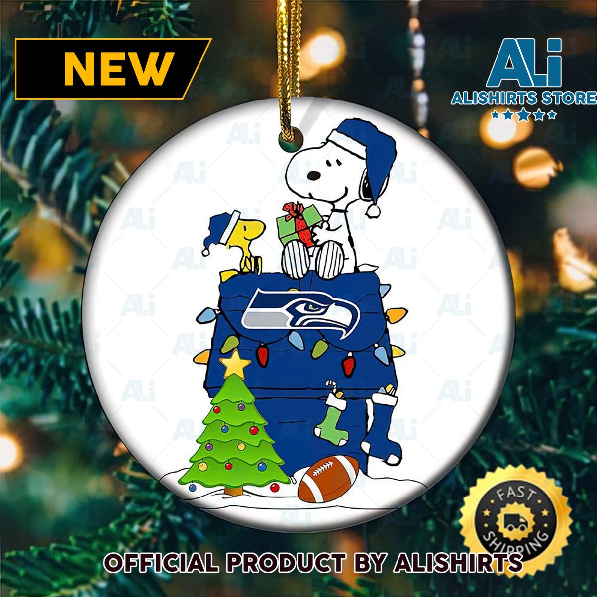 Snoopy Seattle Seahawks NFL 2022 NFL Player Ornaments