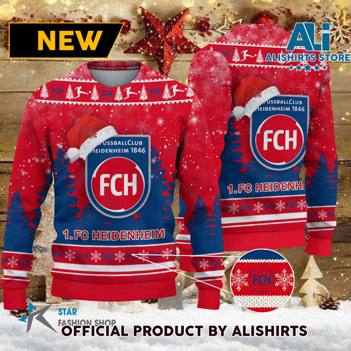 FC Heidenheim Bundesliga Football Christmas sweater jumper