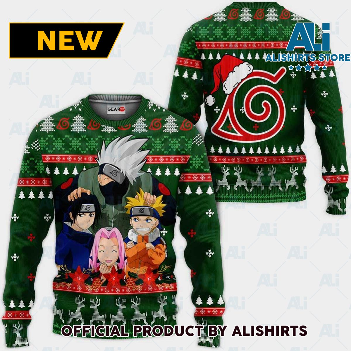 Kakashi Team 7 Ugly Christmas Sweater Custom Nrt Anime