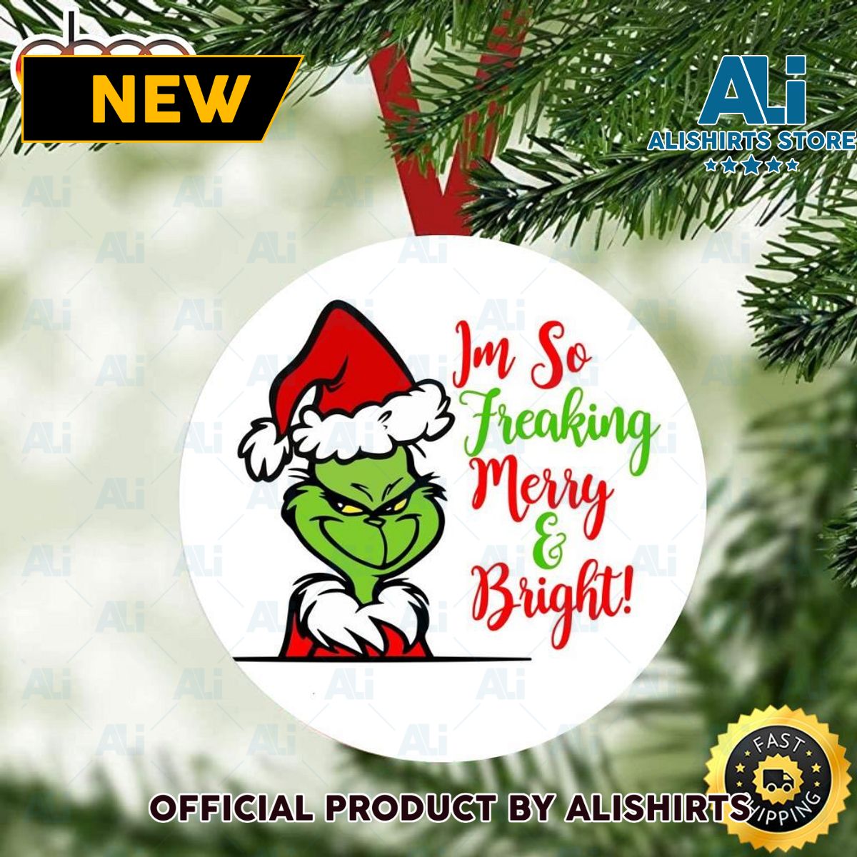 The Grinch I Am So Merry Bright Gift Grinch Ornament