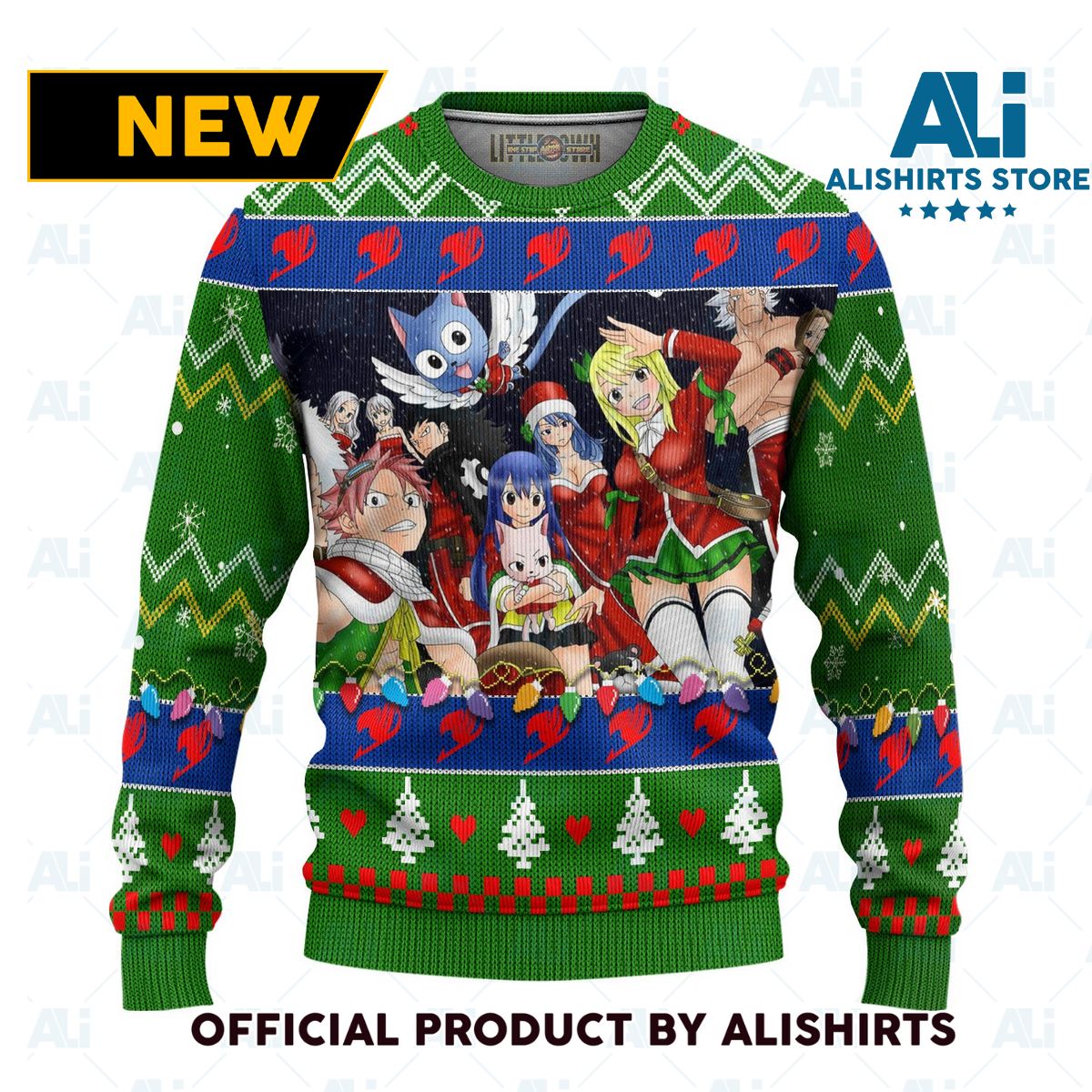 Fairy Tail Anime Ugly Christmas Sweater Custom Characters