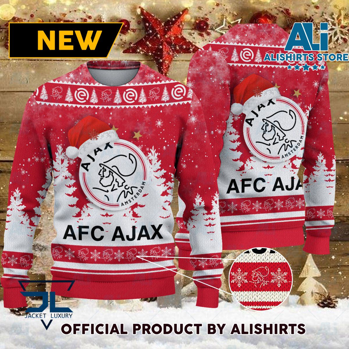 AFC Ajax Eredivisie Ugly Christmas sweater