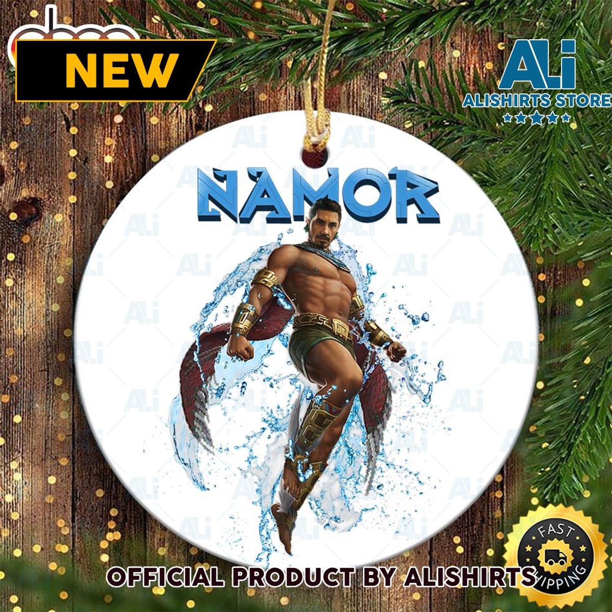 Marvel Black Panther Wakanda Forever Namor Aqua Rise Marvel Ornaments