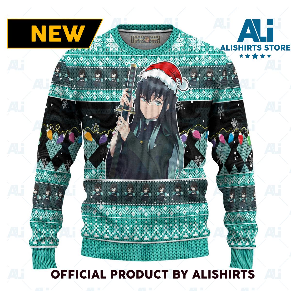 Demon Slayer Muichiro Tokito Anime Ugly Christmas Sweater