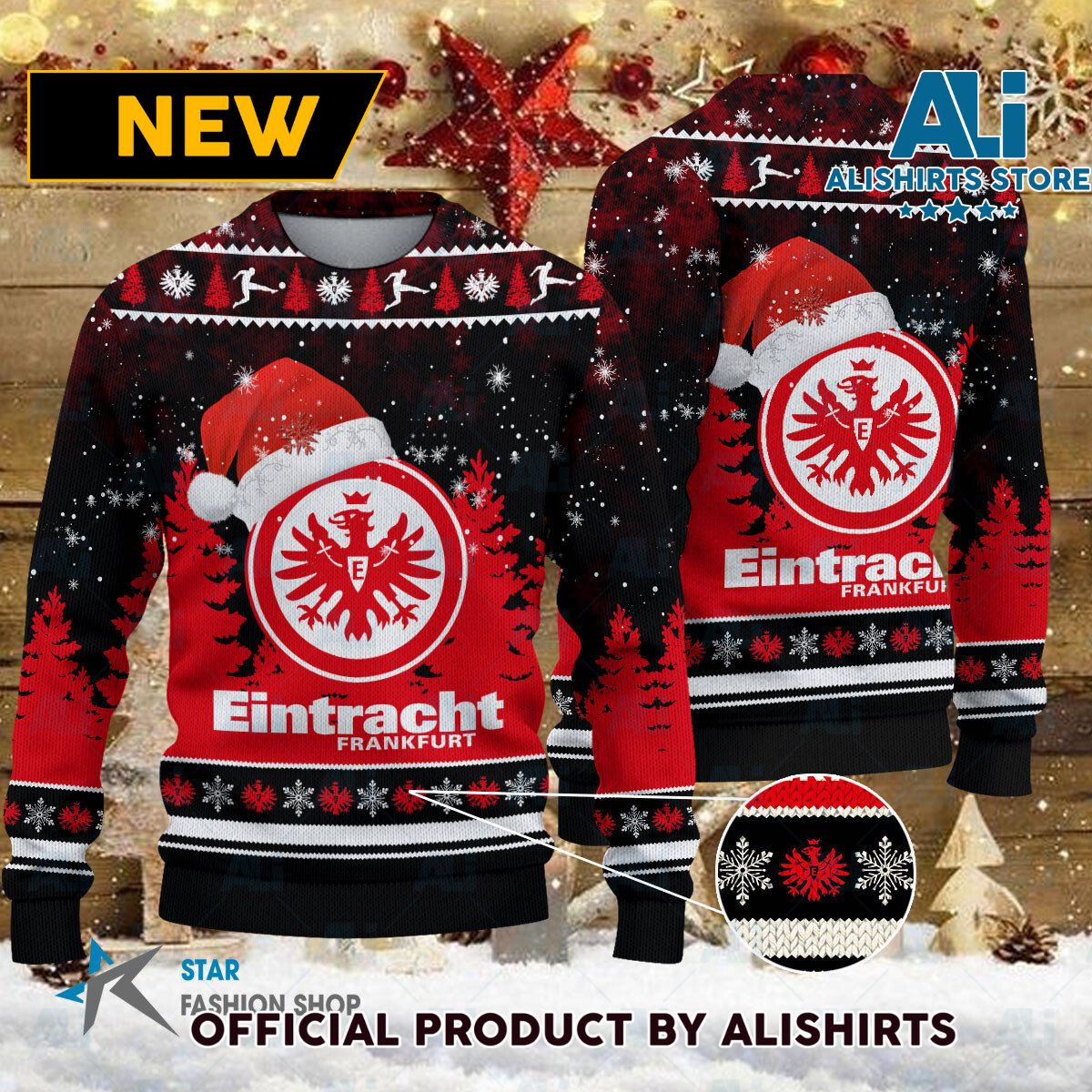 Eintracht Frankfurt Bundesliga Football Christmas sweater jumper