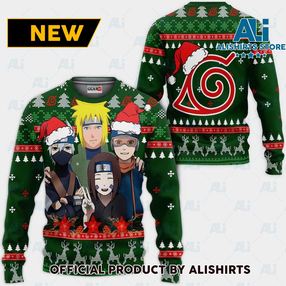 Konoha Team Minato Ugly Christmas Sweater Custom Nrt Anime