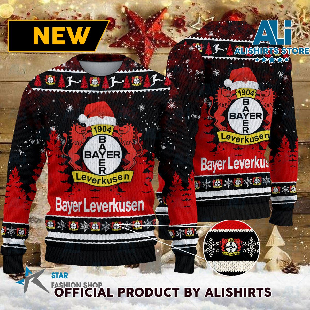 Bayer 04 Leverkusen Bundesliga Football Christmas sweater jumper