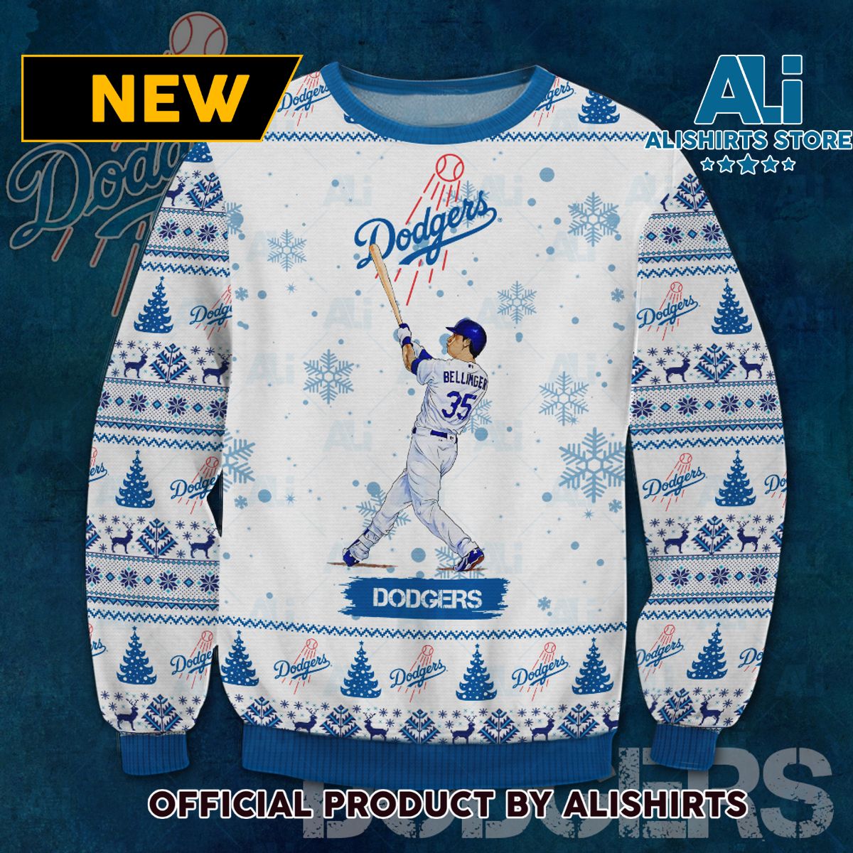 Los Angeles Dodgers Cody Bellinger Ugly Sweater