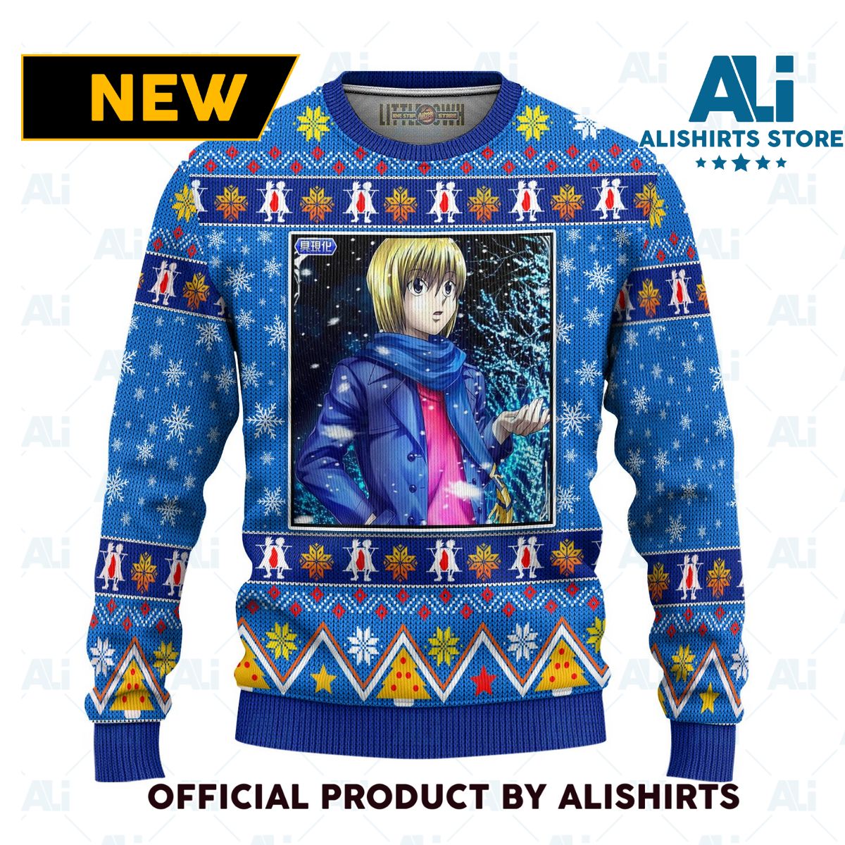 Kurapika Anime Ugly Christmas Sweater Hunter X Hunter