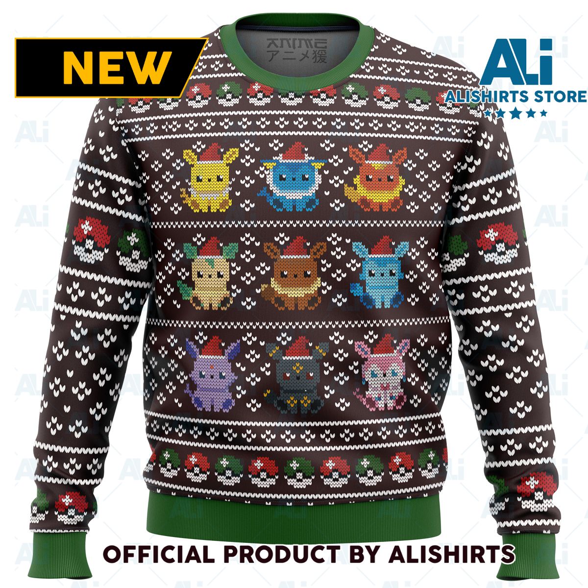 Pokemon Eeveelution Ugly Christmas Sweater