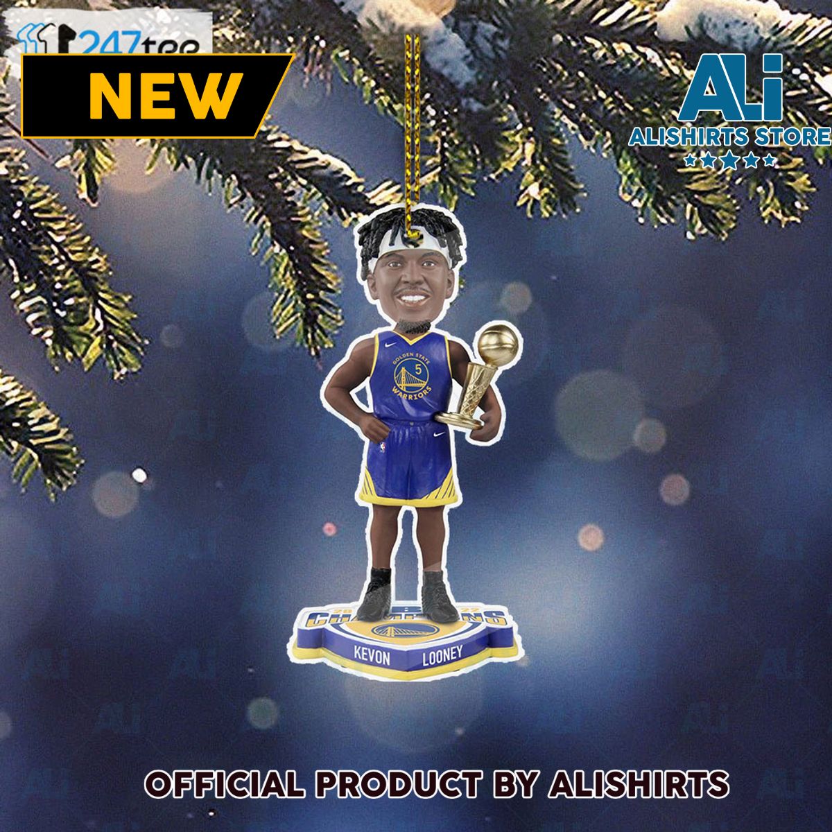 Kevon Looney Golden State Warriors 2022 Nba Champions Ornament