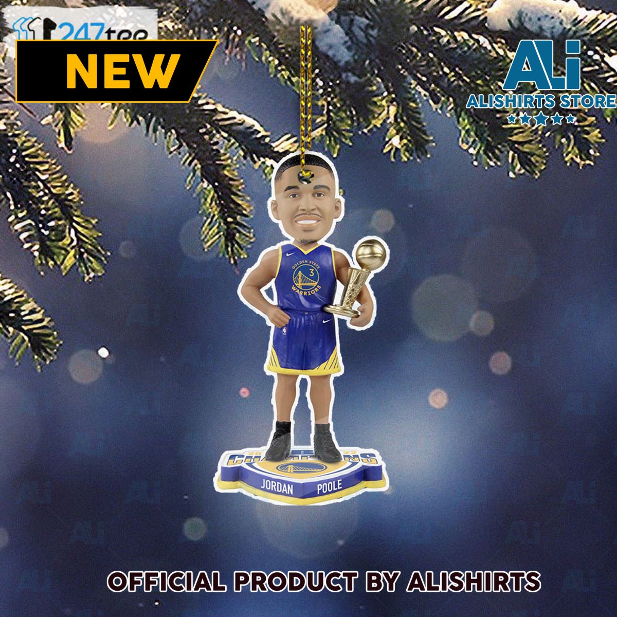 Jordan Poole Golden State Warriors 2022 Nba Champions Ornament