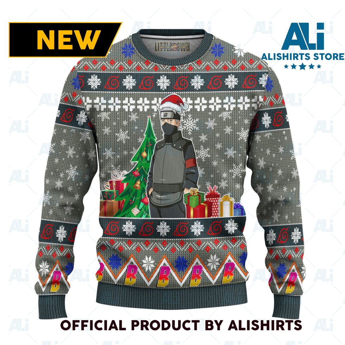 Kakashi Hatake Anime Ugly Christmas Sweater Custom Boruto