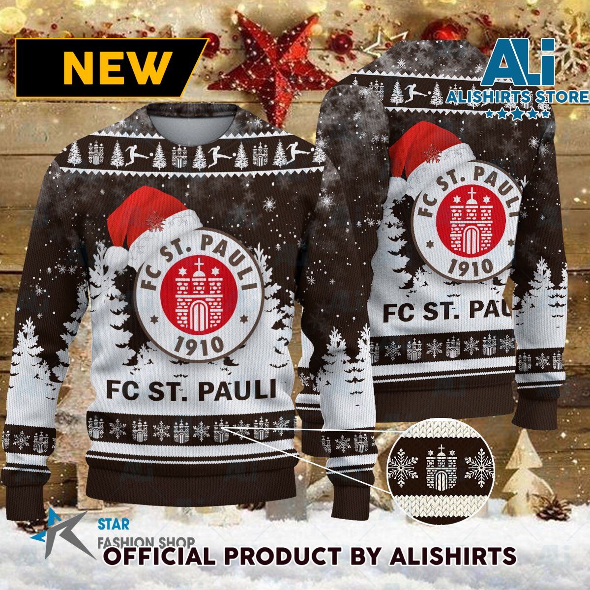 FC St. Pauli Bundesliga Football Christmas sweater jumper