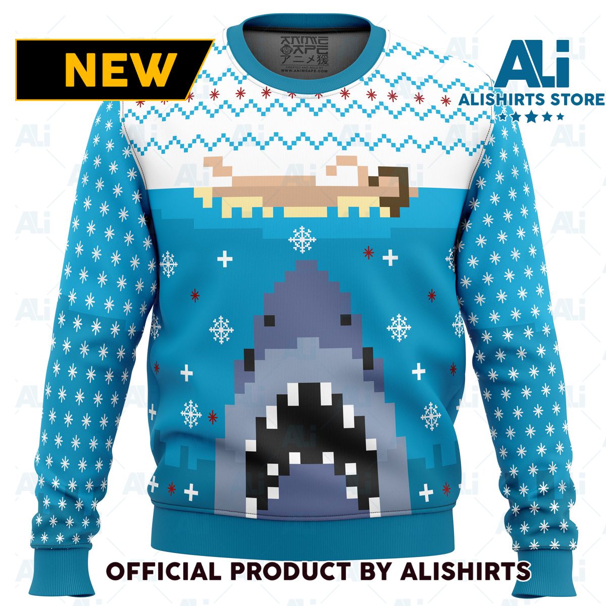 Jaws Ugly Christmas Sweater