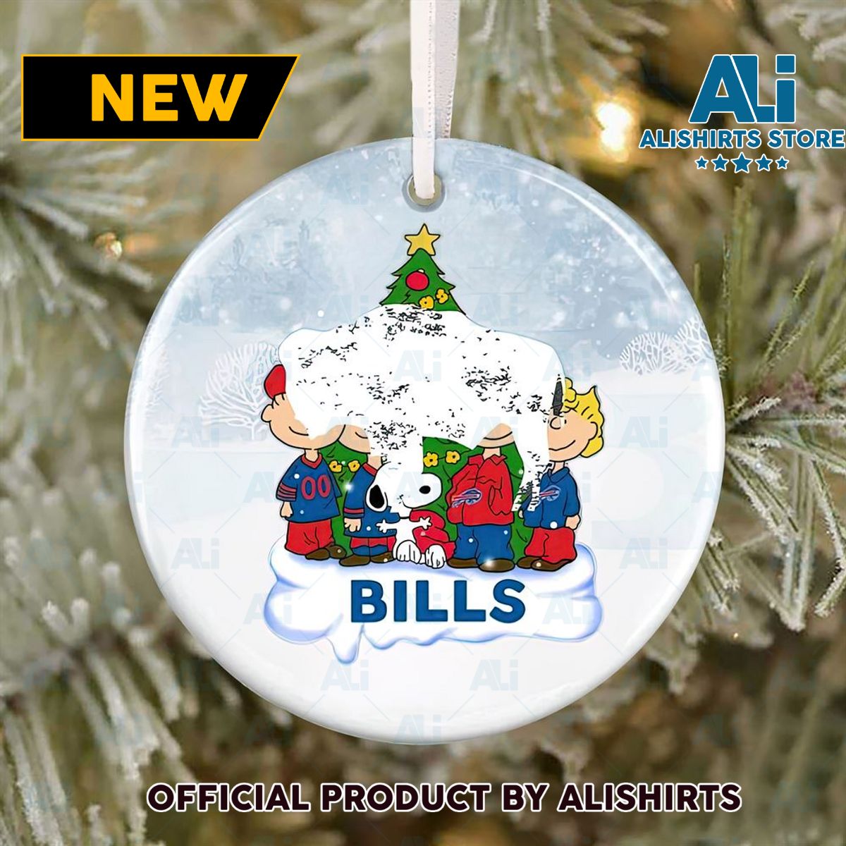 Snoopy And Woodstock Buffalo Bills Christmas NFL Christmas Ornaments