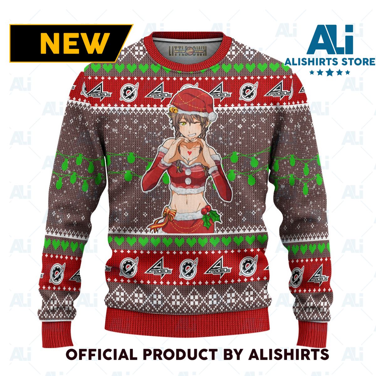 Suzuha Amane Anime Ugly Christmas Sweater Custom Steins Gate