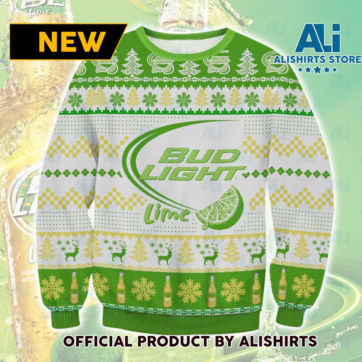 Bud Light Lime Ugly Christmas Sweater