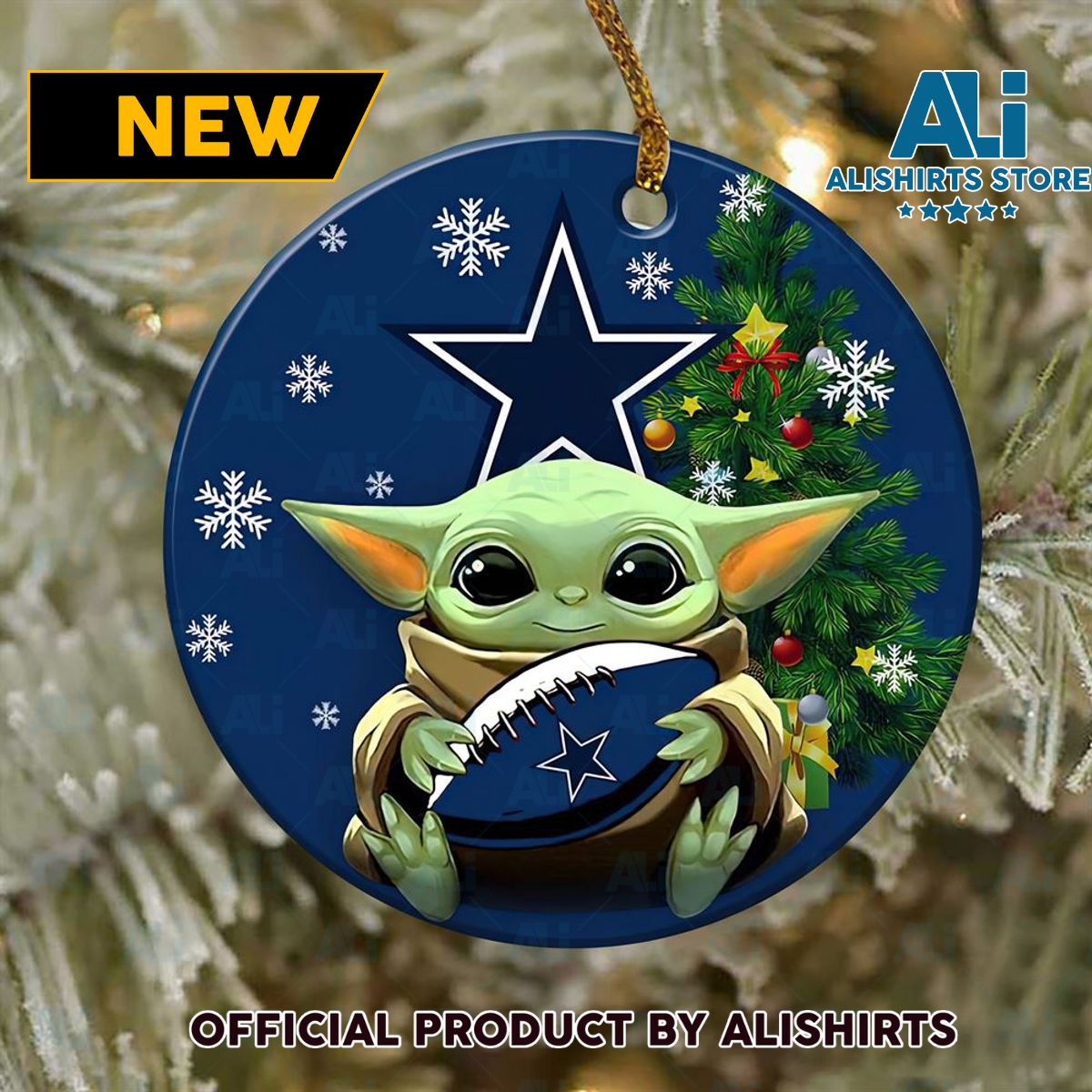Dallas Cowboy Baby Yoda NFL Ornaments 2022