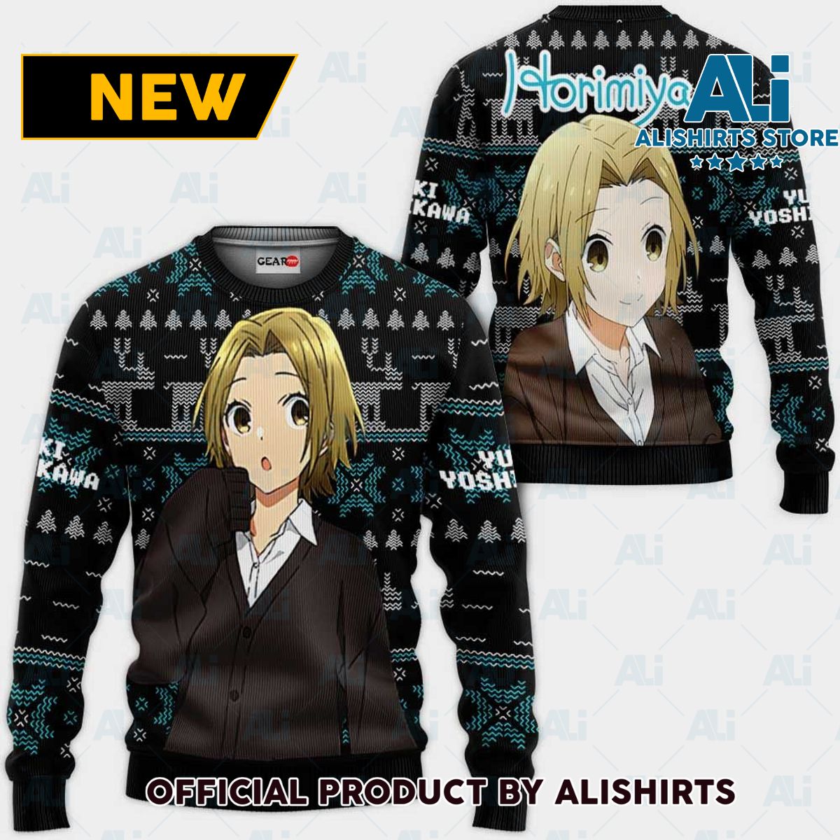 Yuki Yoshikawa Ugly Christmas Sweater Custom Anime Horimiya